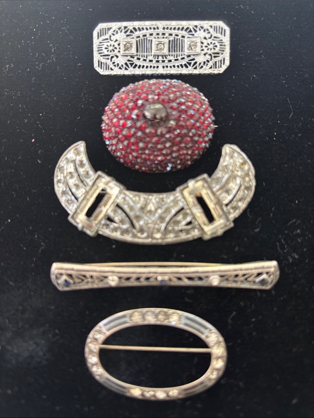 Five Brooch/Bar Pins